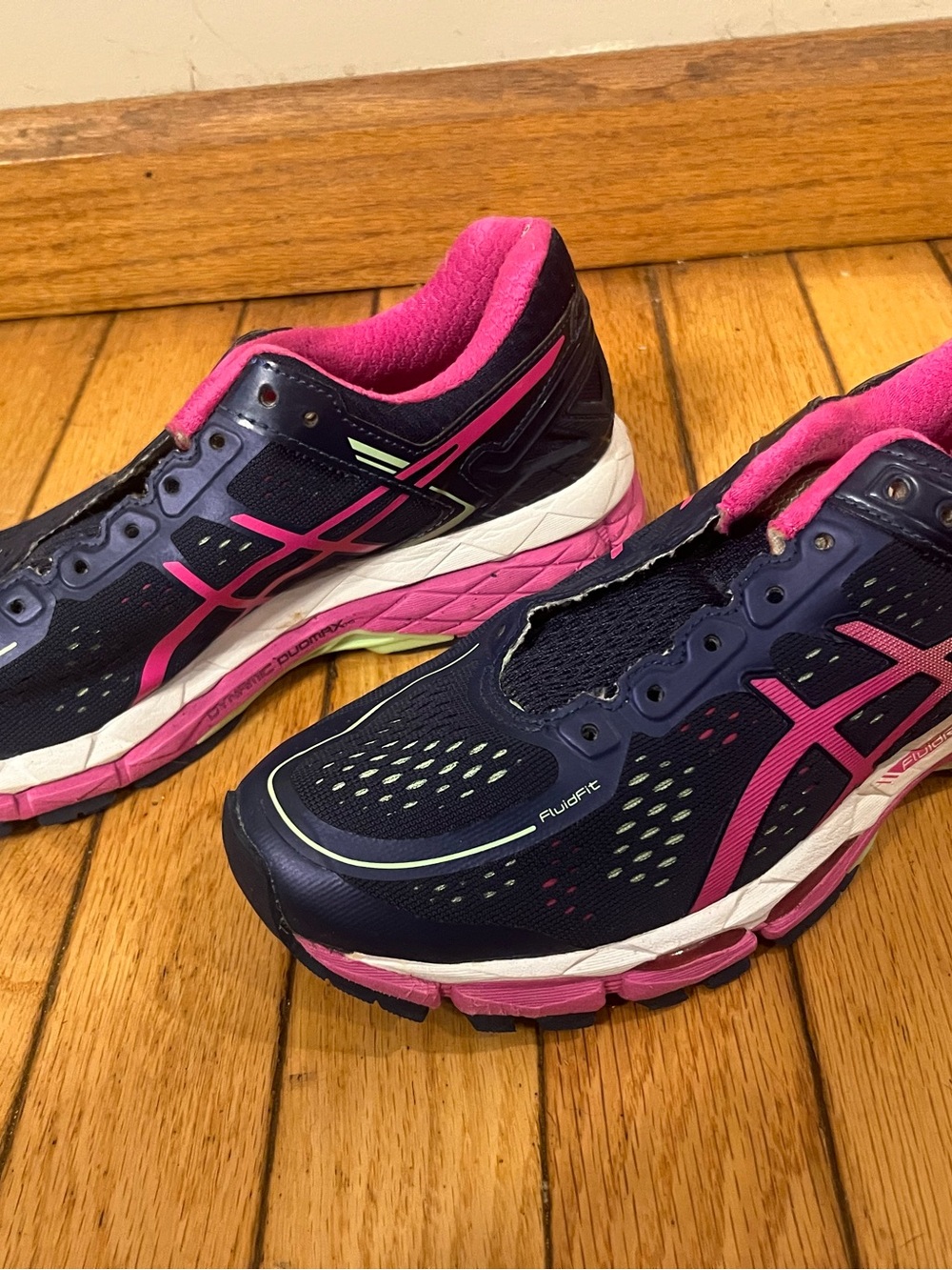 ASICS Women's Navy and Pink Running Shoes